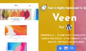 Veen Theme GPL v2.7.0 – Minimal & Lightweight Blog for WordPress