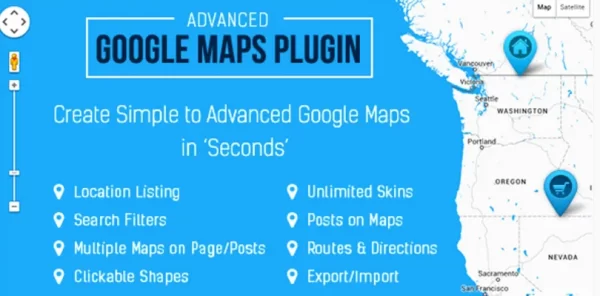 Advanced Google Maps GPL Advanced Google Maps GPL v6.1.6 - WP MAPS PRO - Image 1