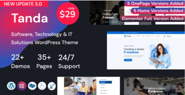 Tanda Theme GPL – Technology & IT Solutions WordPress Theme