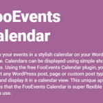 FooEvents Calendar Extension GPL v2.0.4