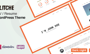 Glitche Theme GPL v3.4.3 – CV Resume WordPress Theme