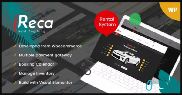 Ireca Theme GPL Ireca Theme GPL v1.8.7 – Car Rental Boat, Bike, Vehicle, Calendar WordPress Theme - Image 1