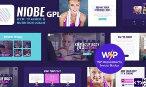 Niobe Theme GPL v2.1 - A Gym Trainer & Nutrition Coach WordPress Theme
