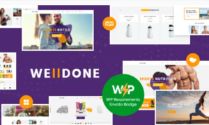 Welldone Theme GPL v2.2.4 – Sports & Fitness Nutrition and Supplements Store WordPress Theme
