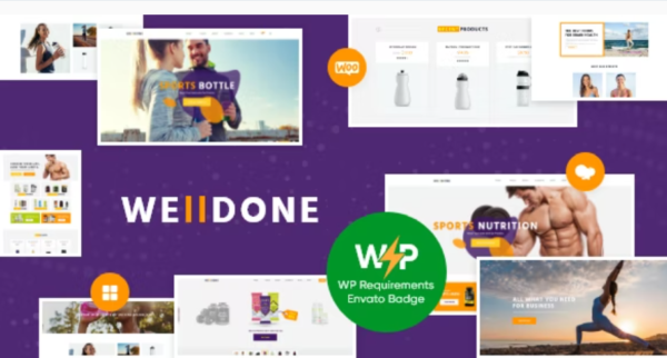 Welldone Theme GPL (2) Welldone Theme GPL v2.2.4 – Sports & Fitness Nutrition and Supplements Store WordPress Theme - Image 1