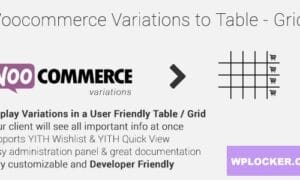 Woocommerce Variations to Table Grid GPL v1.5.12