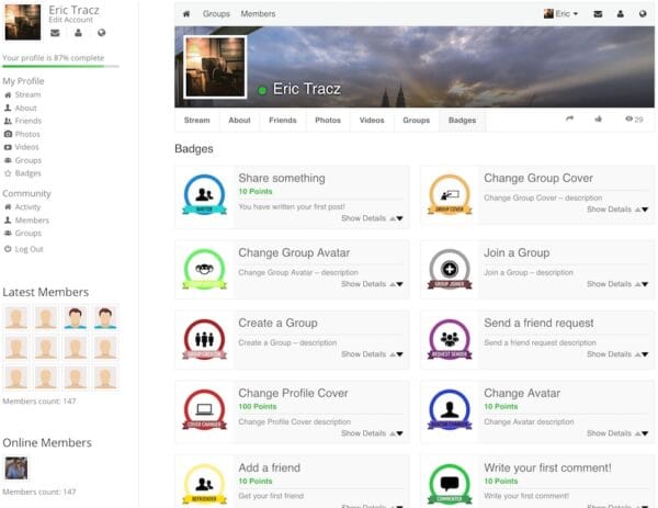 PeepSo BadgeOS Integration GPL v9.0.2.0 - Image 1
