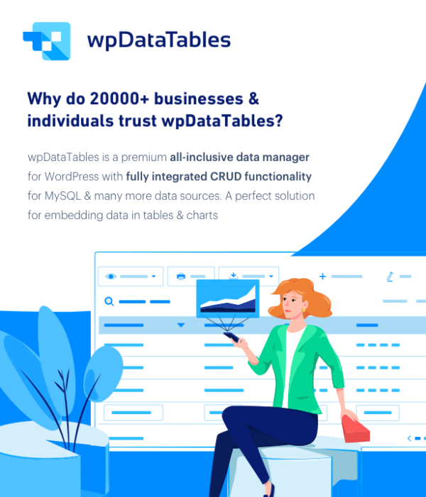 wpDataTables GPL v7.5.2.3 – Tables and Charts Manager for WordPress - Image 1