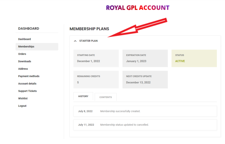 STARTER MEMBERSHIP PLAN