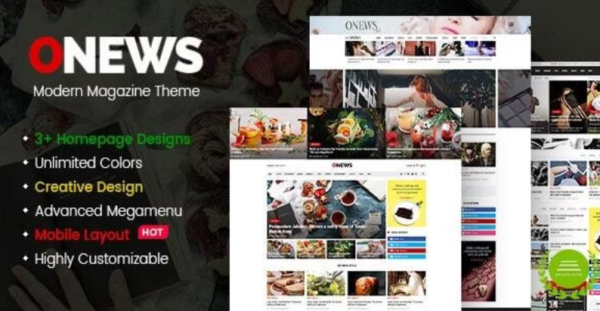 ONews Theme GPL ONews Theme GPL – Modern Newspaper & Magazine Theme WordPress