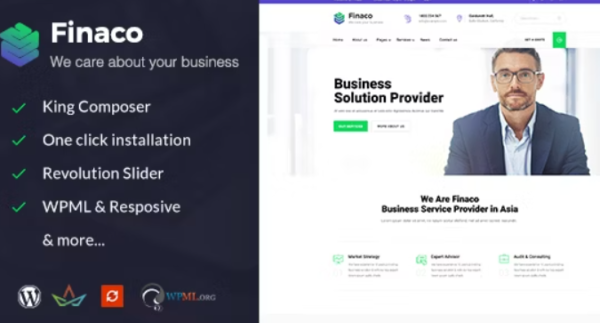 Finaco Theme GPL Finaco Theme GPL – Consulting & Business WordPress Theme
