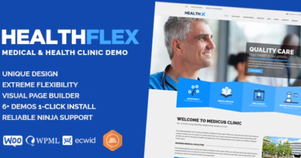 HEALTHFLEX Theme GPL HEALTHFLEX Theme GPL – Doctor Medical Clinic & Health WordPress Theme